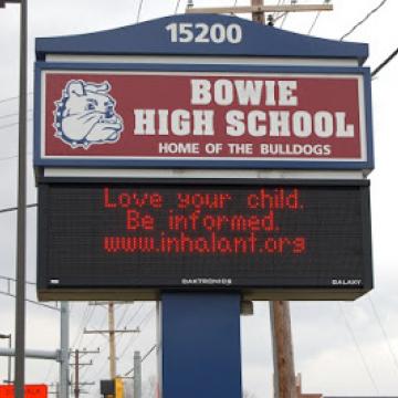 Bowie High School Electronic sign